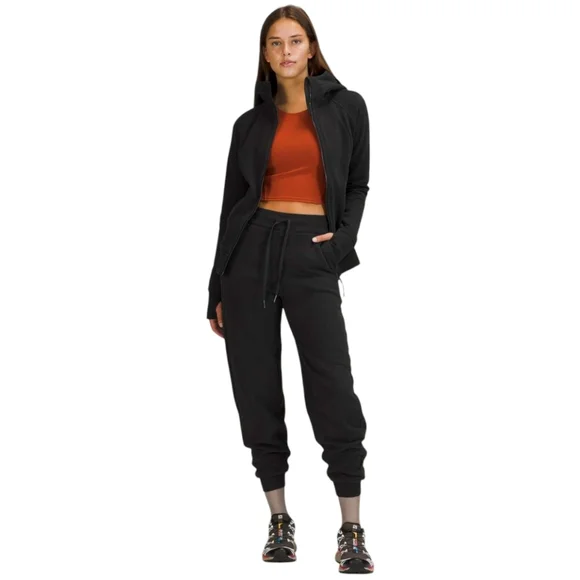Lululemon Scuba Relaxed High-Rise Jogger Athleisure Women 6 Pull On Cotton Black - Picture 5 of 10